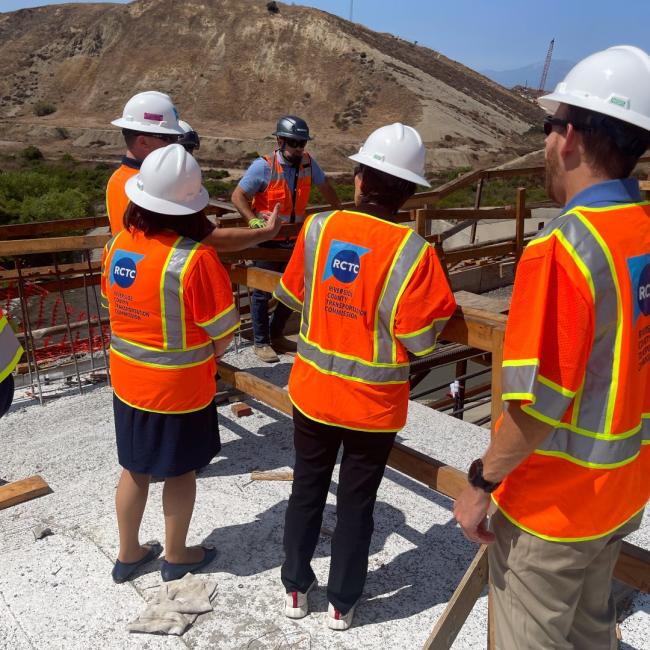 Supervisor Spiegel and Rep. Young Kim Tour 71/91 Interchange Project, Showcasing its Future Benefits for Riverside County