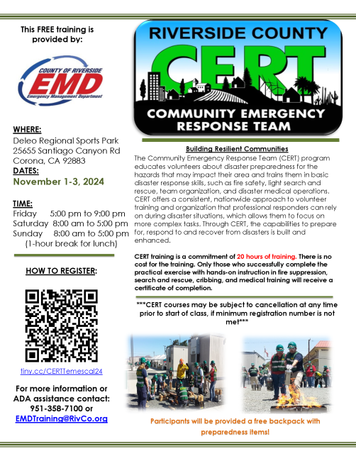 CERT Temescal Valley