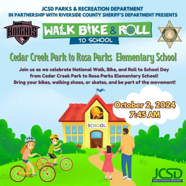 Jurupa Valley National Walk, Bike & Roll to School Day 