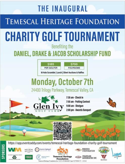 Inaugural Temescal Heritage Foundation Charity Golf Tournament
