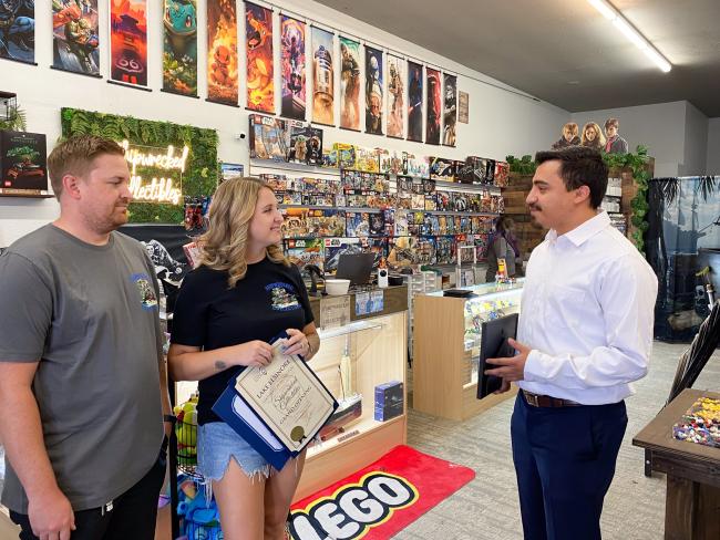 Lake Elsinore Valley Chamber of Commerce for the Grand Opening of Shipwrecked Collectibles at 281 San Jacinto River Rd. in Lake Elsinore