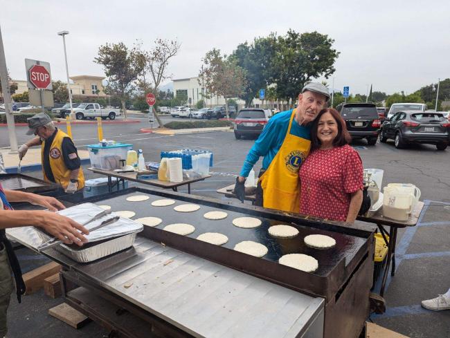 Supervisor Spiegel Joins the Fun at Corona Lions Club Pancake Breakfast for Student Scholarships