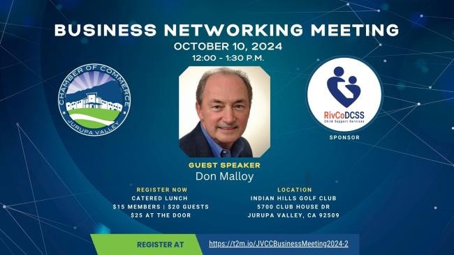 Jurupa Valley Chamber Business Networking Meeting