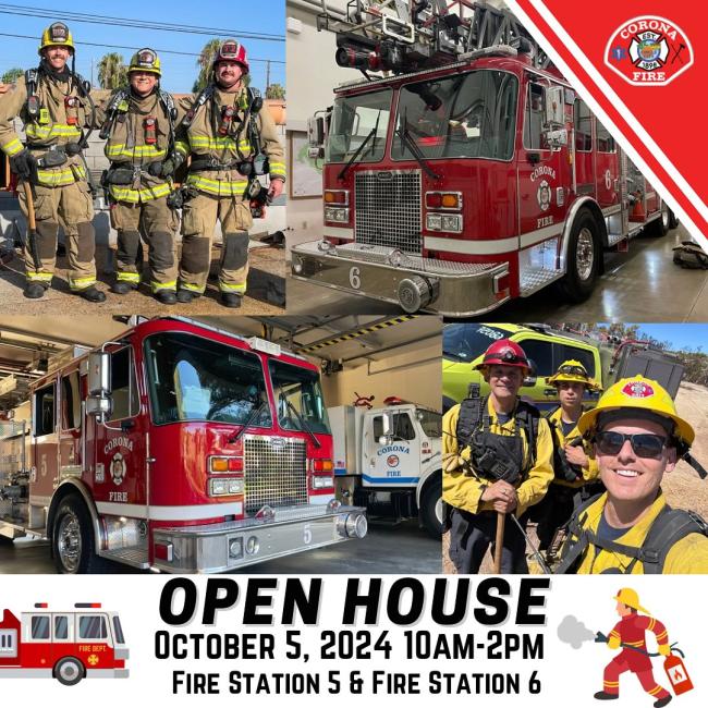 Open House Fire Station 5 & 6 Corona