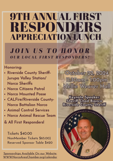 9th Annual First Responders Appreciation Lunch 