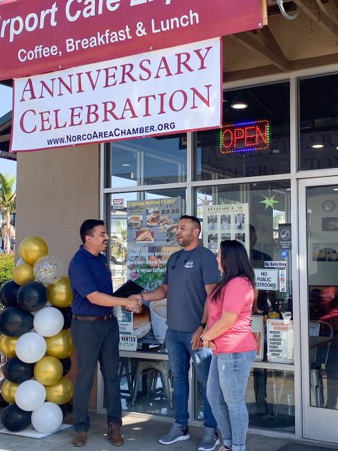  Second District Team Celebrates First Anniversary of Airport Cafe Express in Norco