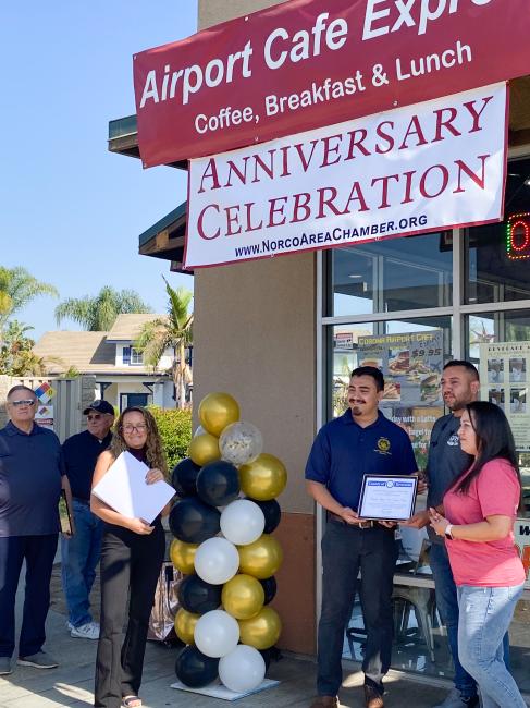  Second District Team Celebrates First Anniversary of Airport Cafe Express in Norco