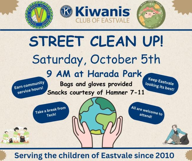 Kiwanis Club Street Clean up