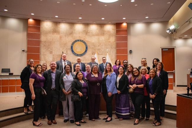 Supervisor Spiegel and Colleagues Unite for Domestic Violence Awareness Month
