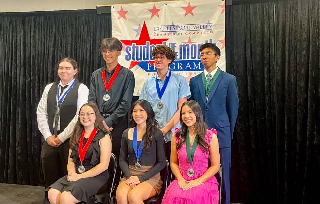 Supervisor Spiegel Honors Outstanding Students at Lake Elsinore Valley Chamber's Student of the Month Lunch