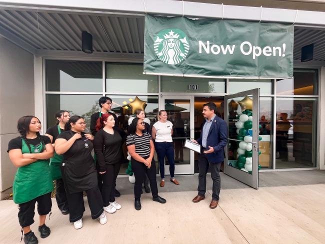 Second District Team Welcomes New Starbucks to Jurupa Valley