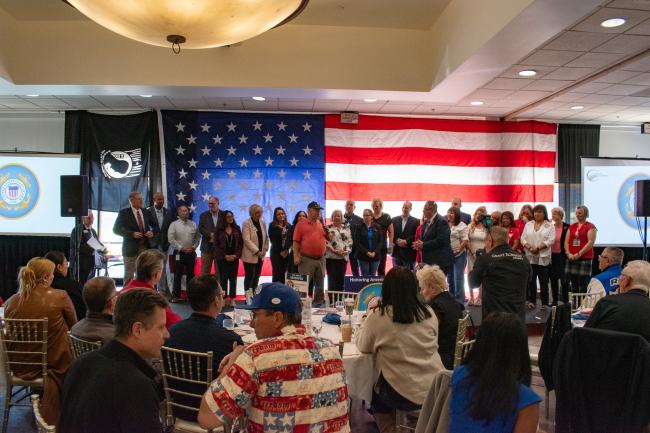 Supervisor Spiegel Honors Veterans at Good Morning Corona Salute to Military