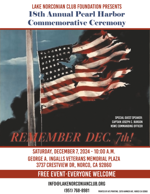 18th Annual Pearl Harbor Commemoration Ceremony