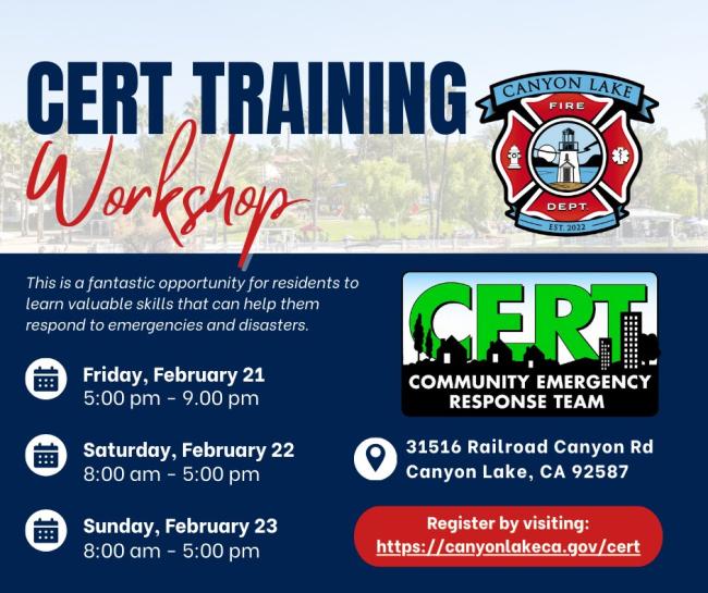 Canyon Lake CERT Training