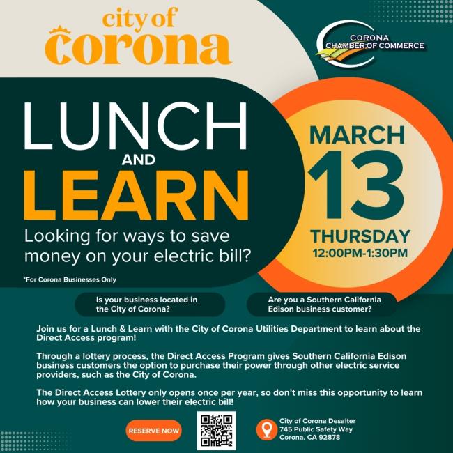 Corona Lunch and Learn