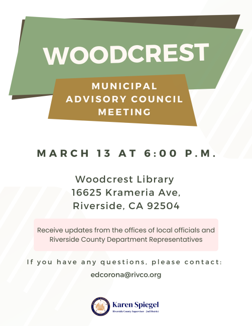 Woodcrest MAC March Flyer