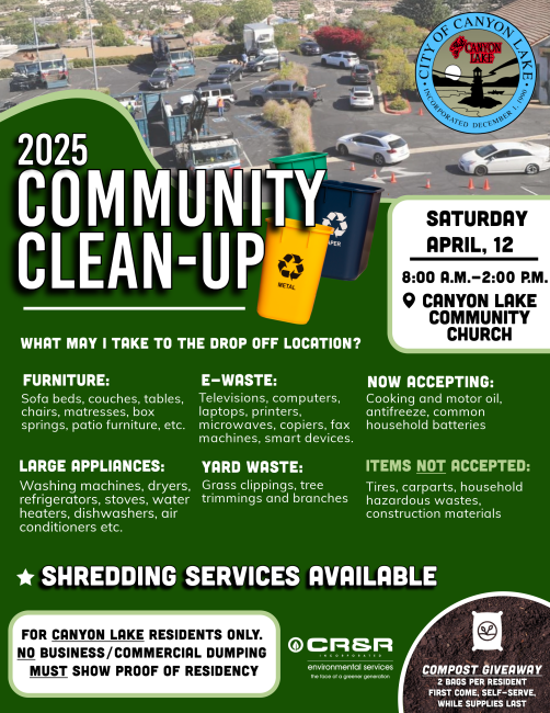 Canyon Lake Community Clean Up