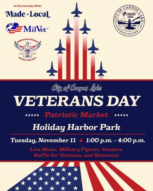 Canyon Lake Veterans Day Patriot Market