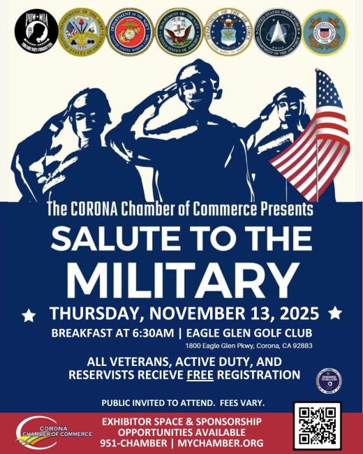 Corona Chamber Salute to the Military