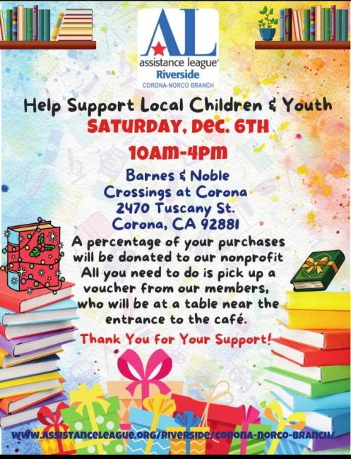Assistance League Barnes and Noble Fundraiser 