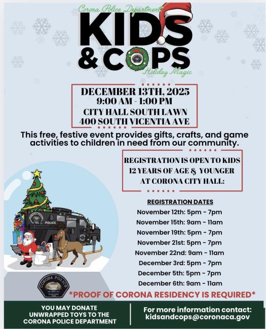 Corona PD Cops and Kids