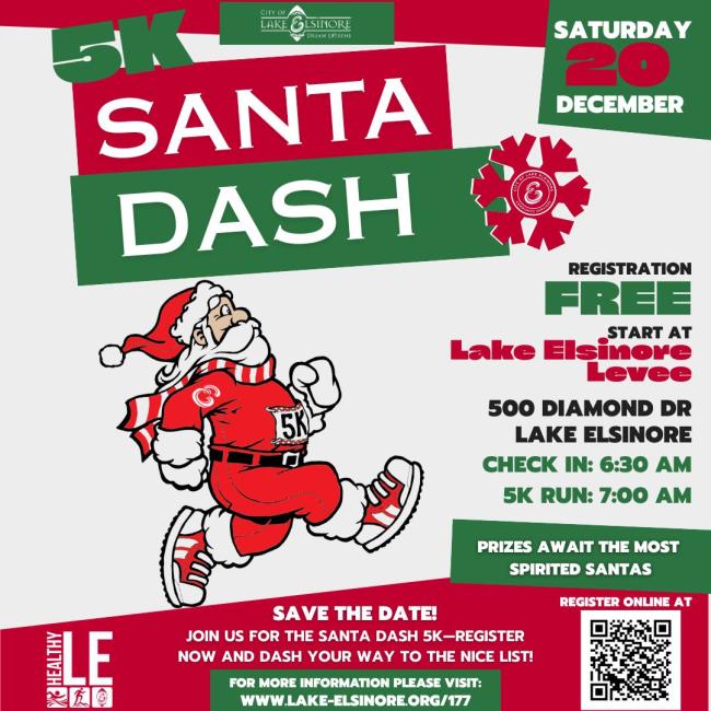 Lake Elsinore Santa Dash Marathon 