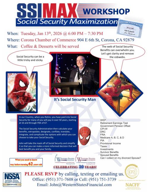 Western States Financial Presents: Social Security Maximization Workshop