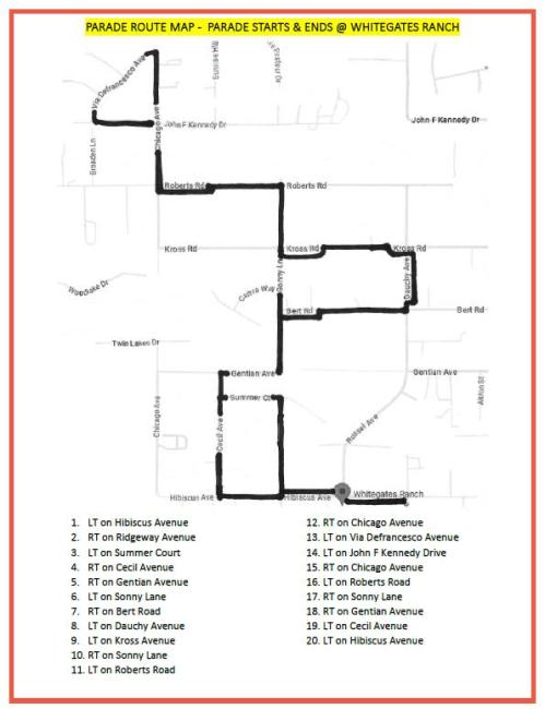 Woodcrest Parade Map 