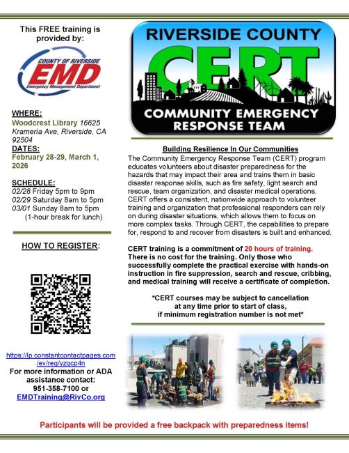 Woodcrest CERT