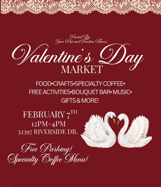 Java Hut and Freedom Fitness Valentines Day Market 