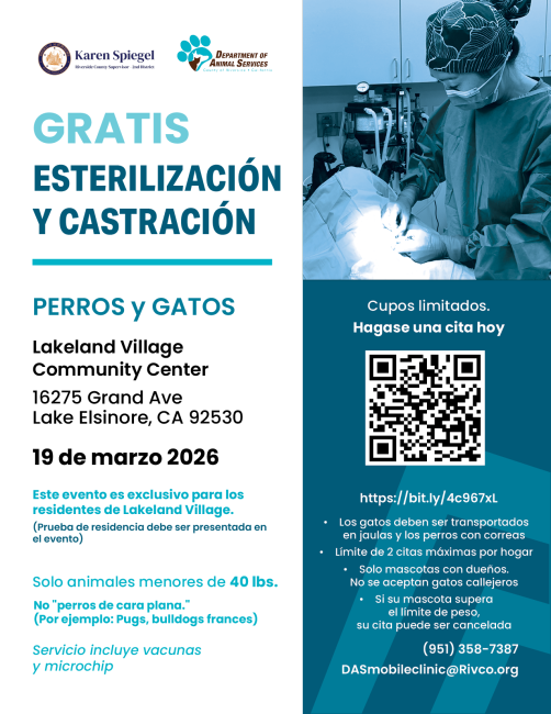 Lakeland Village Spay Neuter Flyer