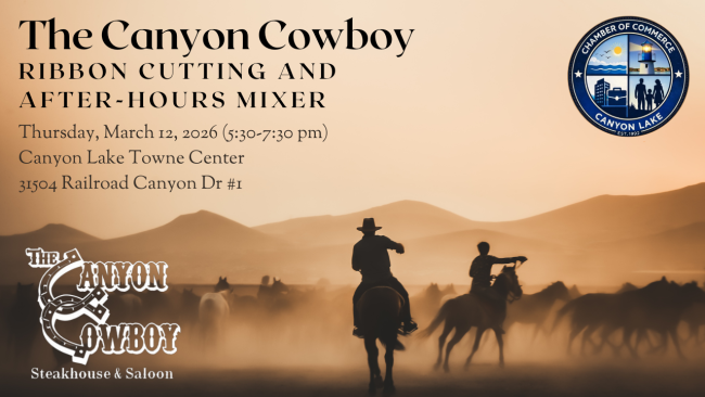 Canyon Cowboy ribbon Cutting and After Hours Mixer