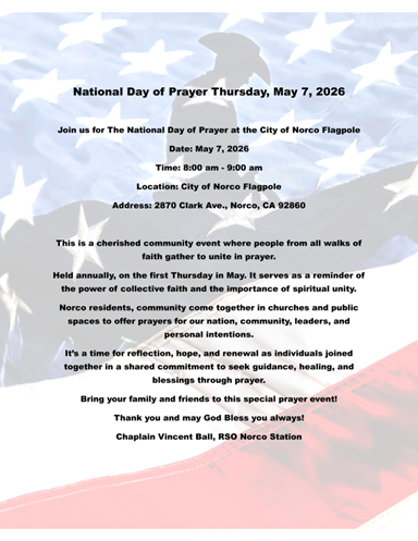 Norco Day of Prayer 