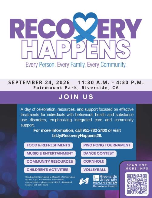26 Recovery Happens Event Flyer