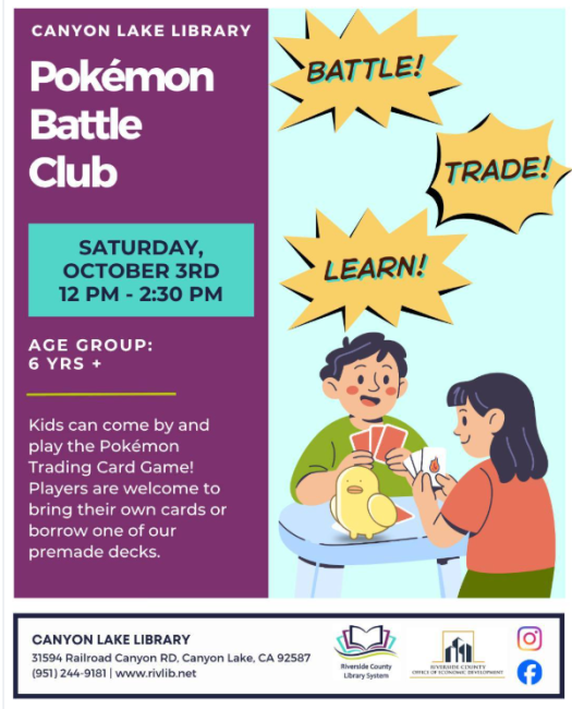 canyon lake pokemon battle club
