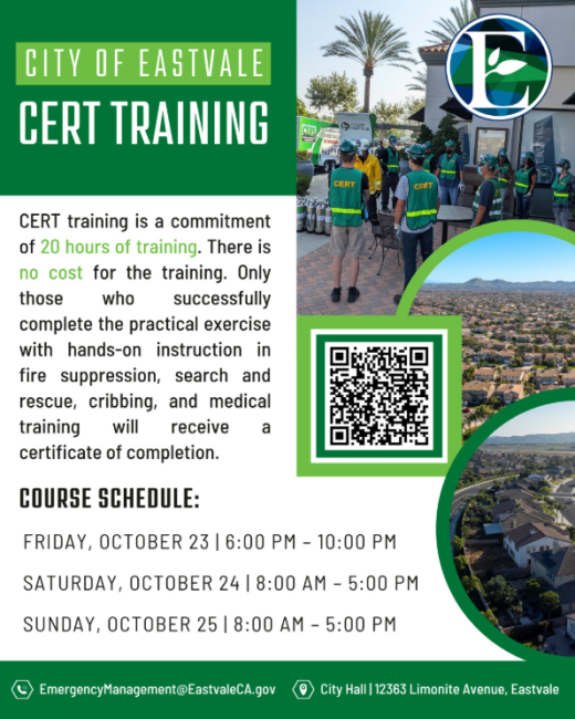 eastvale cert training