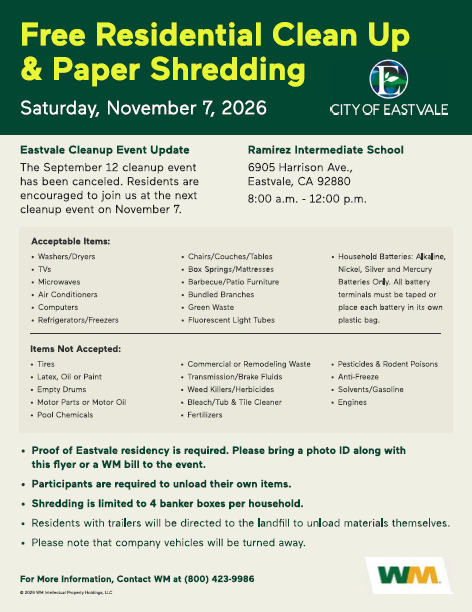 free clean up and paper shredding