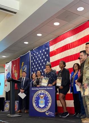 Supervisor Spiegel Joins Salute to the Military at Good Morning, Corona