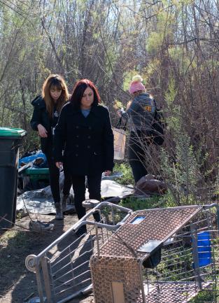 Supervisor Spiegel participating in the PIT count