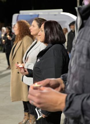 Supervisor Karen Spiegel at the Longest Night of the Year event