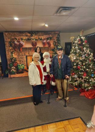 Supervisor Karen Spiegel with veteran family