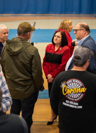 Supervisor Spiegel in Warm Springs
