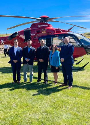 Supervisor Spiegel at the Tribal Air-Ground Ambulance Launch
