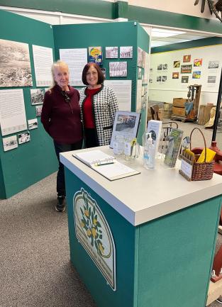 Supervisor Spiegel with Corona Heritage Park and Museum with CEO/President Marla Benson