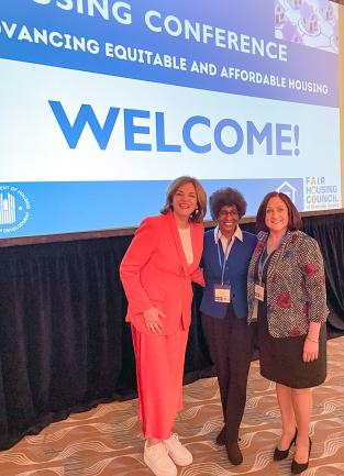 Supervisor Spiegel with Executive Director of the Fair Housing Council of Riverside County, Rose Mayes, and Riverside Mayor Patricia Lock Dawson