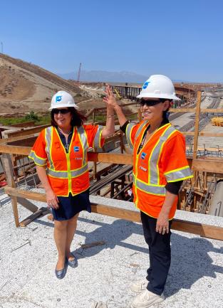 Supervisor Spiegel and Rep. Young Kim Tour 71/91 Interchange Project, Showcasing its Future Benefits for Riverside County