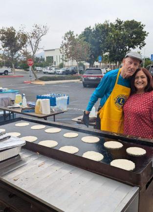 Supervisor Spiegel Joins the Fun at Corona Lions Club Pancake Breakfast for Student Scholarships