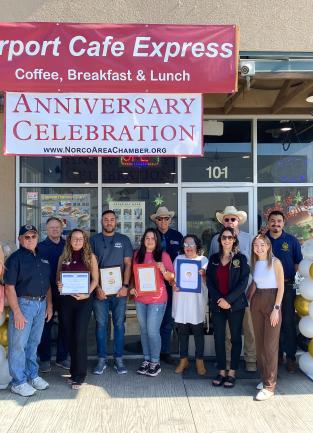  Second District Team Celebrates First Anniversary of Airport Cafe Express in Norco