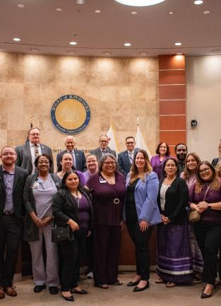 Supervisor Spiegel and Colleagues Unite for Domestic Violence Awareness Month