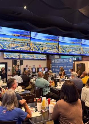Lake Elsinore Valley Chamber of Commerce's Morning Mixer at CJ's Sports Grill & Turf Club.